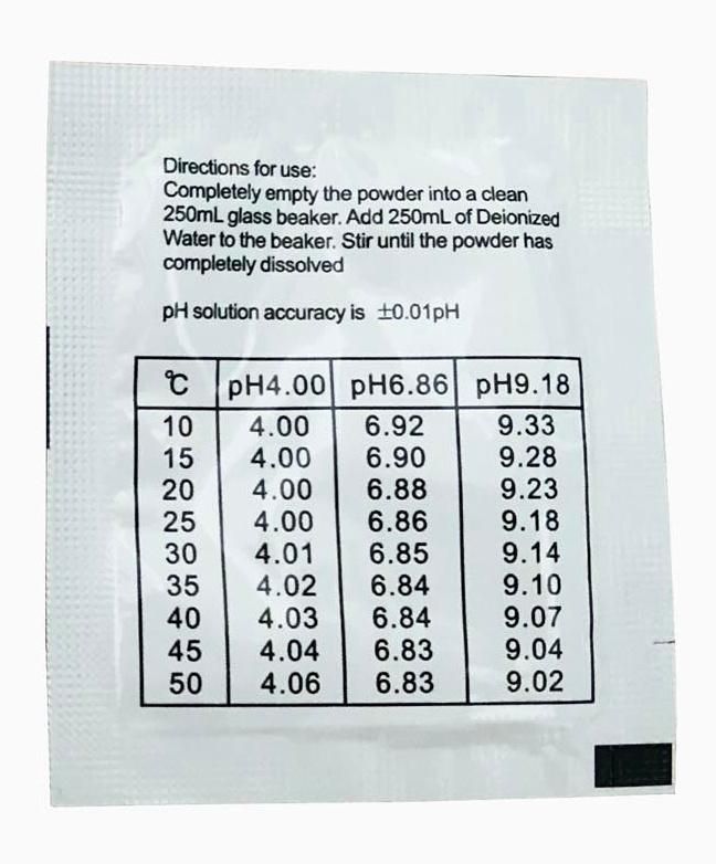 pH Buffer Powder 4.01 6.86 9.18 for pH Test Measure Calibration Solution