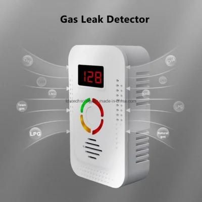 9V Battery Backup Gas Alarm Sensor LPG Natural Gas Leak Alarm Detector for Kitchen