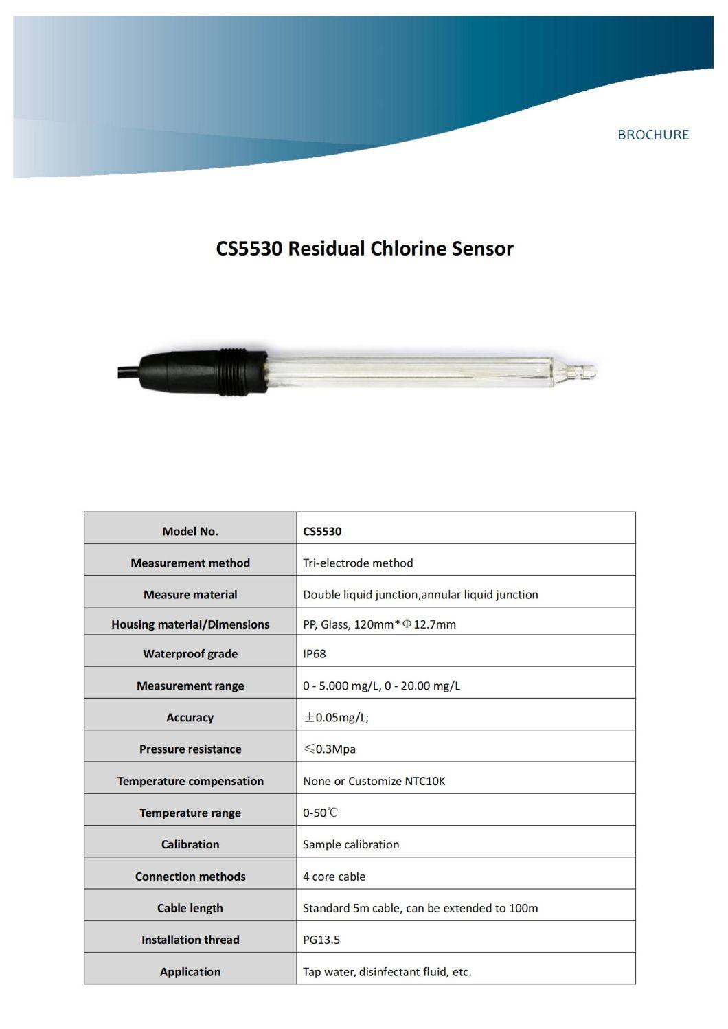 Industrial Online Disinfactant Water Residual Chlorine Meter Analyzer Transmitter