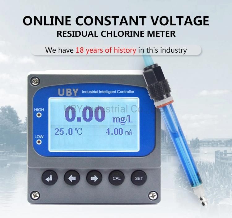 Uby Real Time Monitor Total Chlorine Analyzer Meter in Water Online Measure Chlorine