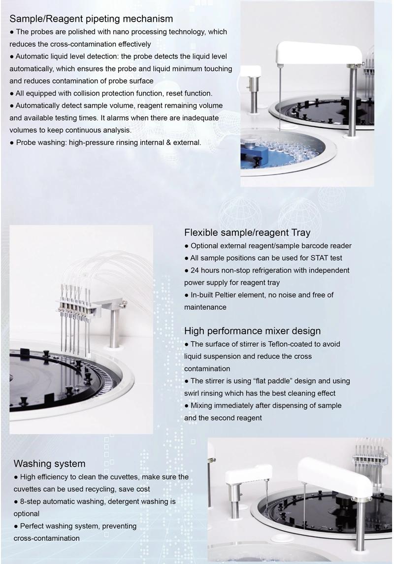 My-B012 Hospital Equipment Lab Full Automatic Chemistry Analyzer 160 Tests