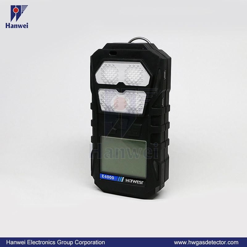 E4000 for Coal Mine Portable Multi Gas Detector, Measure 2 to 4 Gases Sound + Light Alarm