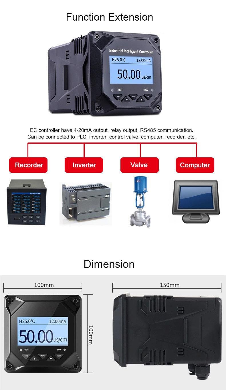 TDS Calculation RS485 232 Digital Conductivity Tester