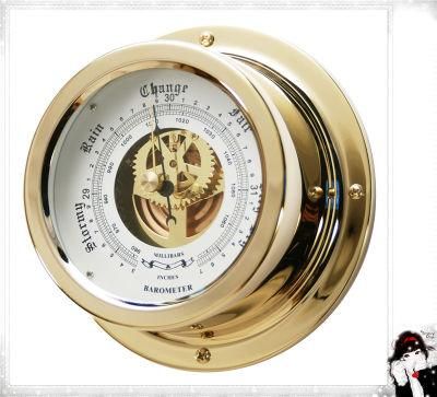 Yacht Nautical Berometer Brass Case 150mm