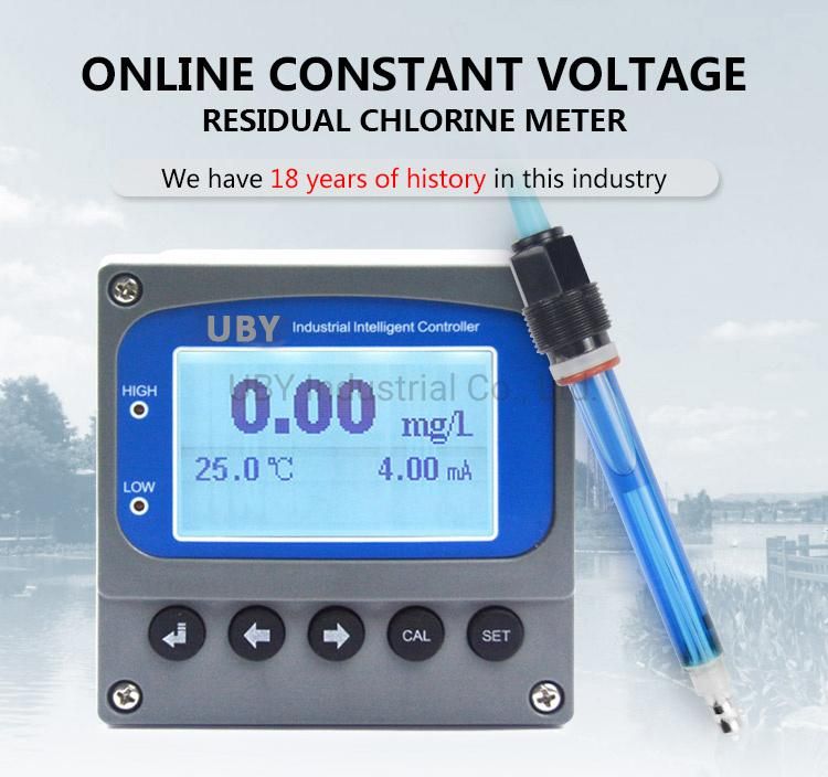 Online Constant Voltage Residual Chlorine Meter with 4-20mA for Pure Water