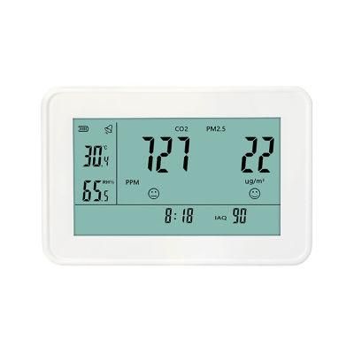 Yeh-500 Home Classroom Office Used Carbon Dioxide Formaldehyde Haze (PM2.5/1.0/10) Concentration Temperature Humidity Monitor