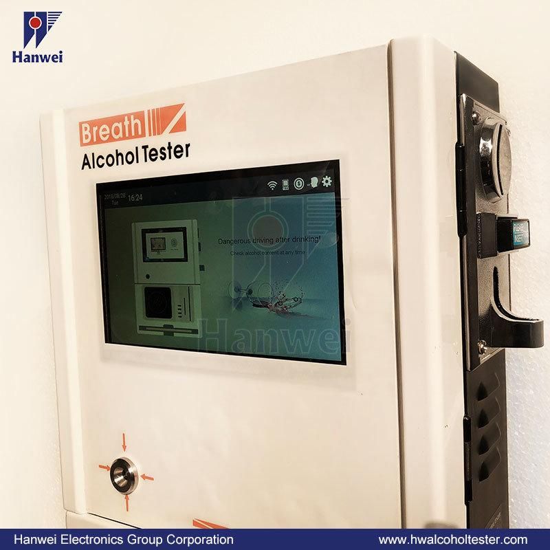 Wall Mounted Fuel Cell Breathalyzer Vending Machine Easy to Install - Coin, Credit/Debit Card, Apple Pay