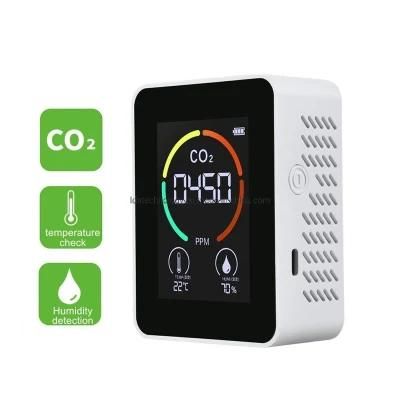 2021 New Desktop CO2 Meter Home Air Box Home Carbon Dioxide Sensor with Temperature Humidity Display