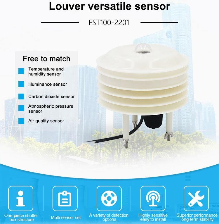 FST100-2201 Iot RS485 Enclose Air Pressure CO2 Temperature Humidity Lux Sensor