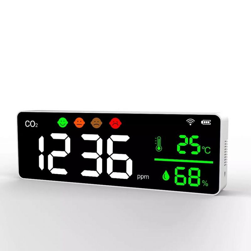 Indoor Area Air Monitor for Taking Care Healthy 24 Hours Real Time Monitoring CO2 Meter Ppm