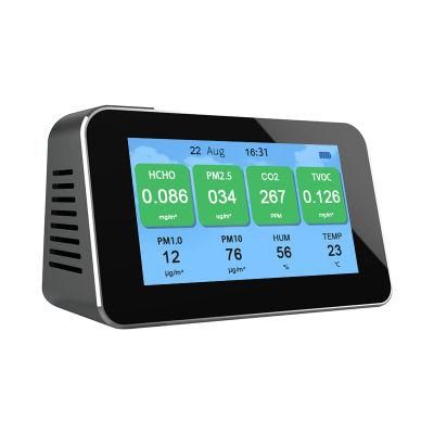 Air Quality Monitor Desktop Carbon Dioxide Gas CO2 Meter Detector, Temperature Humid CO2 Monitor