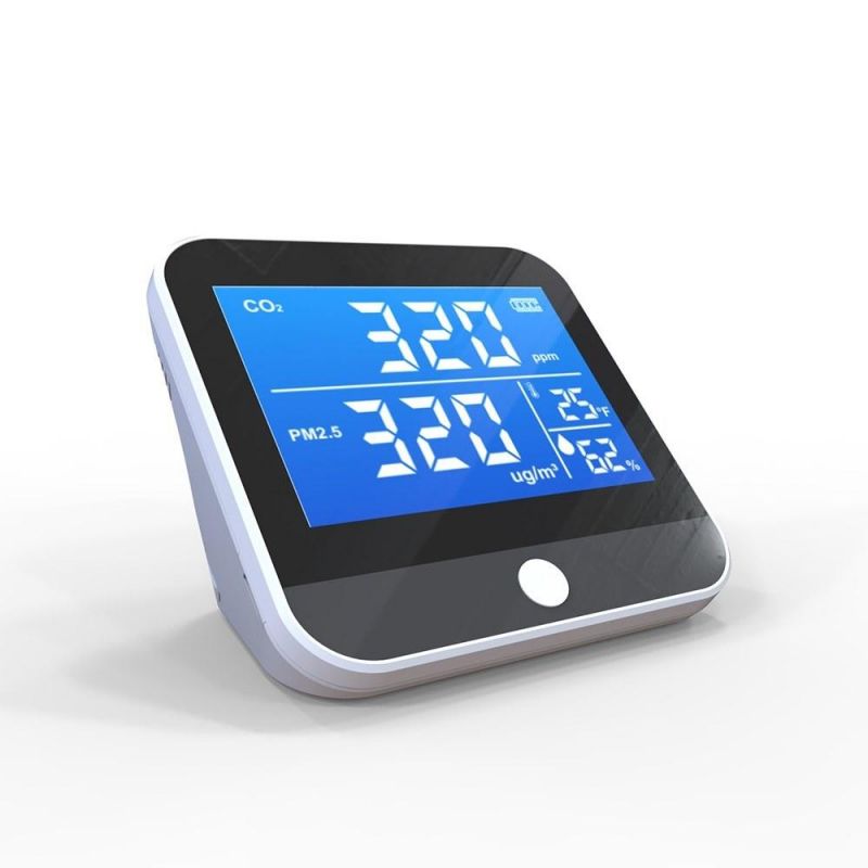 Indoor Carbon Dioxide Detector Pm2.5 Tvoc Air Quality Detector CO2 Meter with Alarm Function