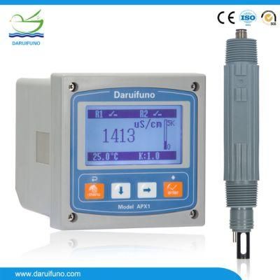 Two 0/4~20mA Current Outputs Conductivity Ec Salinity Meter for Sewage Treatment Inlet Outlet