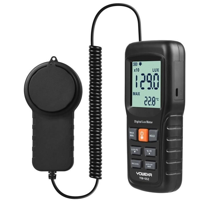 Yw-552 Handheld Ambient Temperature Measurer Digital Illuminance Meter Light Meter