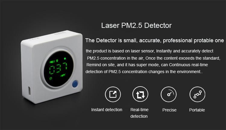 Portable Handheld Small Size Accurate Professional Real Time Laser Sensor Pm2.5 Dust Air Quality Detector