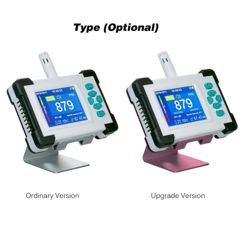 Carbon Dioxide Detector with Rechargeable Battery Portable CO2 Meter Tester