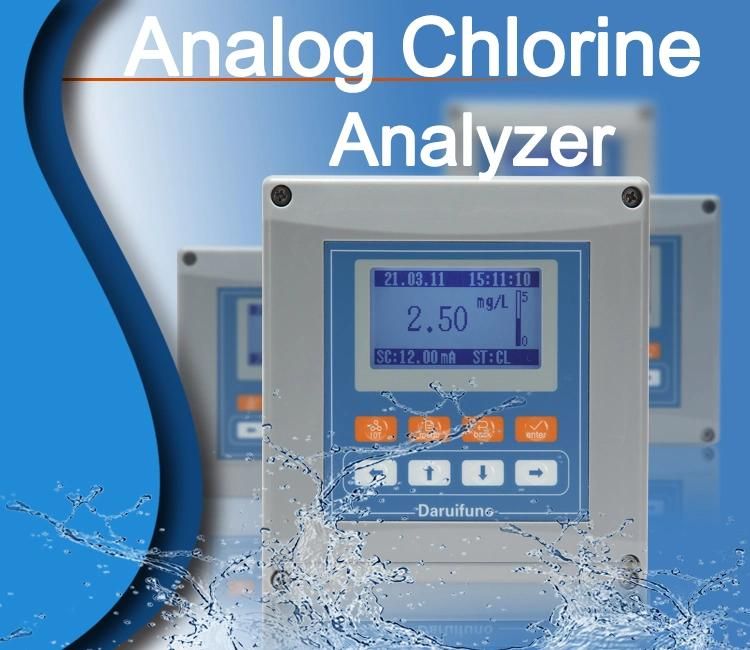 Online Water Residual Chlorine Controller Industrial Cl Meter with Time Date Recording Function