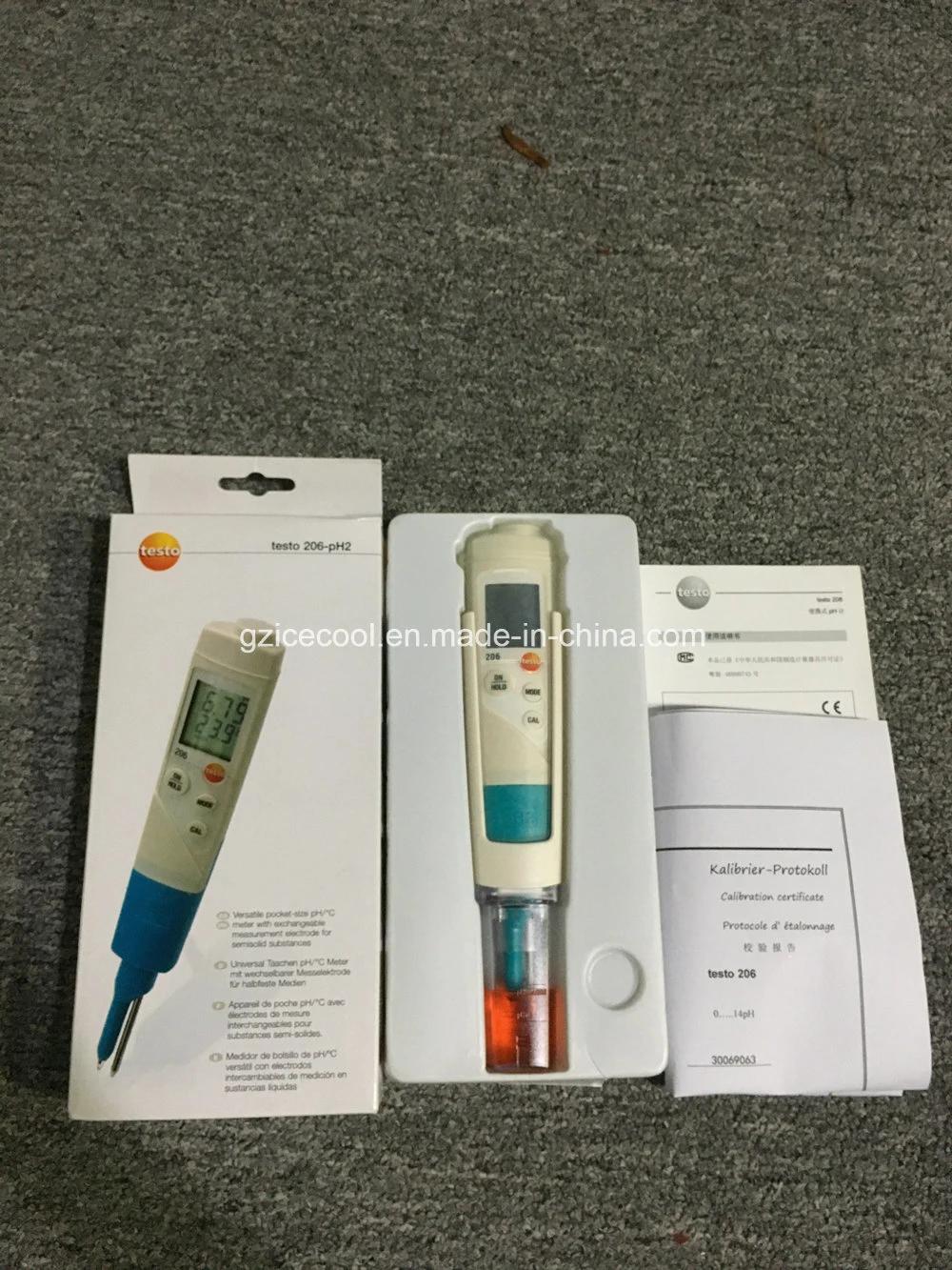 Original Testo 206-pH2 pH Meter No. 0563 2062 for Milk and Fruit Semi-Solid Media