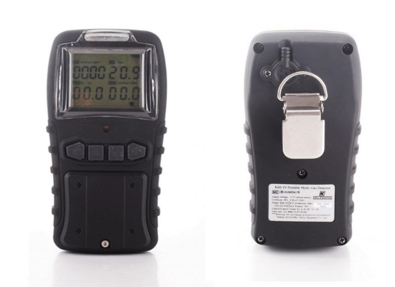 Non-Pump Worker Use Portable Multi Gas Detector for Co, H2s, O2 and CH4 Gas