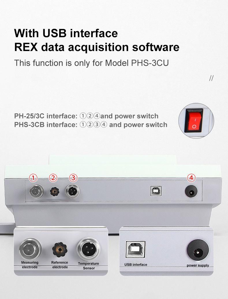 Lab Desktop Benchtop pH Test Meter for Water Bench Waterproof Digital pH Meter