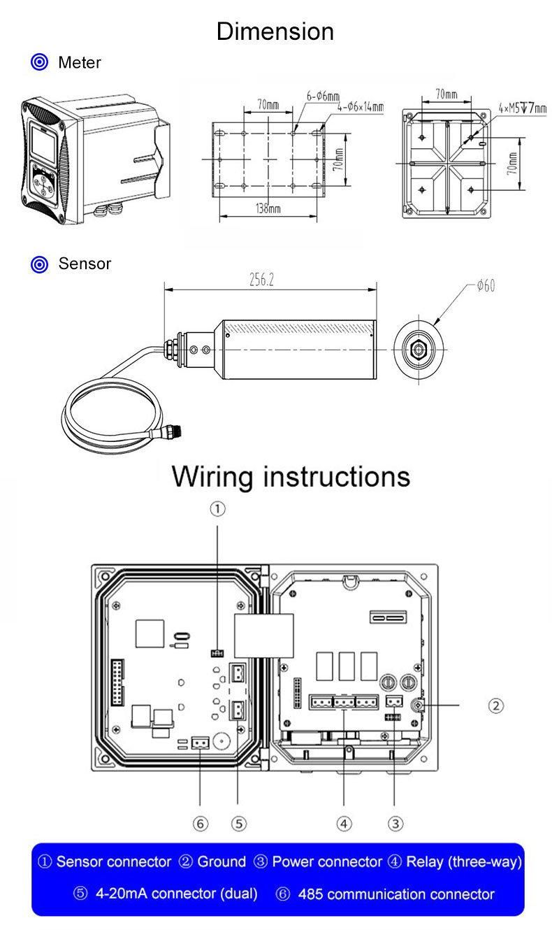 420mA RS485 Tss Turbidity Sensor Probe