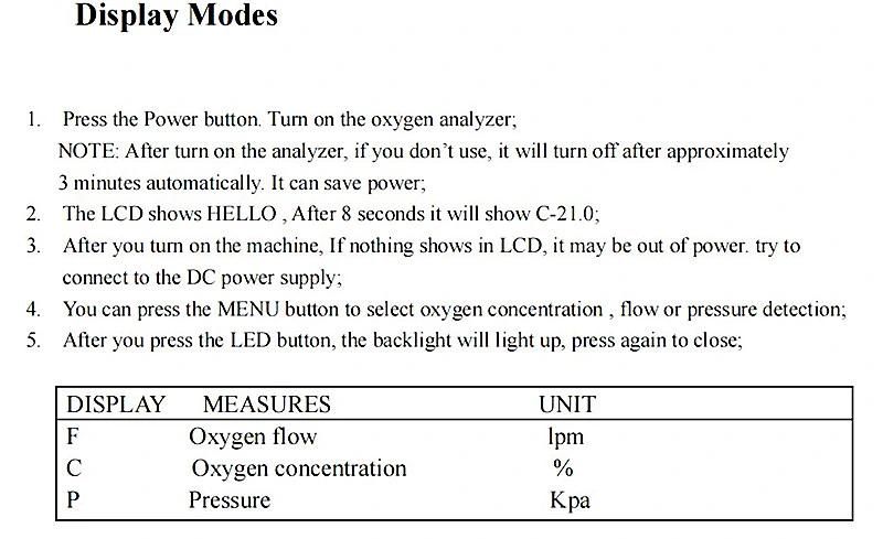 Portable Oxygen Analyzer Oxygen Meter Analyzer Oxygen O2 Analyzer