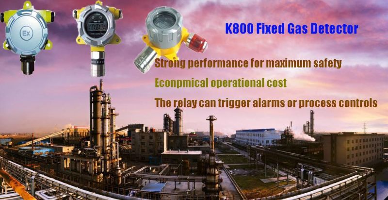 K800 Wall Fixed Flammable Gas Sensor Gas Leak Alarm