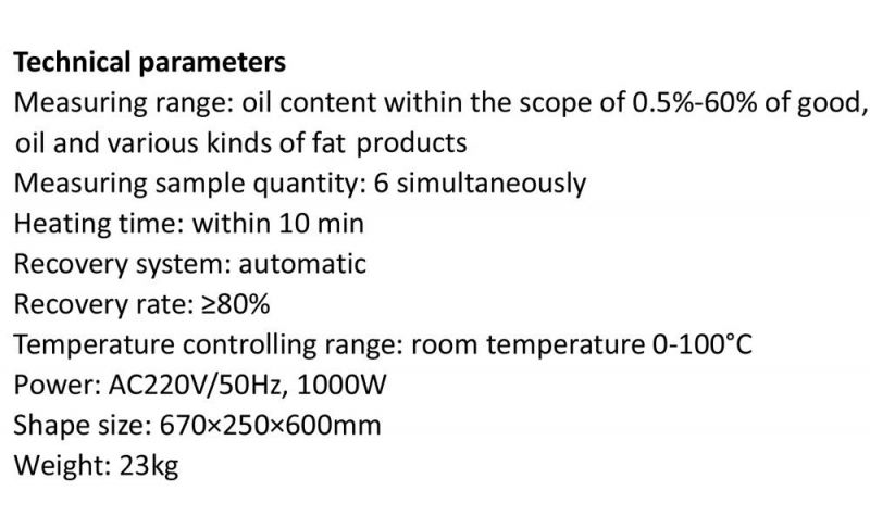 Szf-06c Soxhlet Extraction Fat Analyzer Automatic Intelligent Fat Analyzer