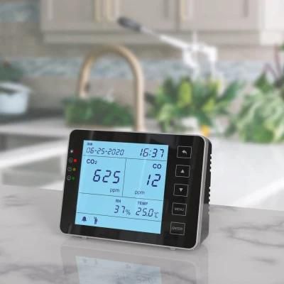 Multifunctional Indoor Air Quality Monitor CO2/Co/Tvoc/Hcho/Temperature/Humidity Meter