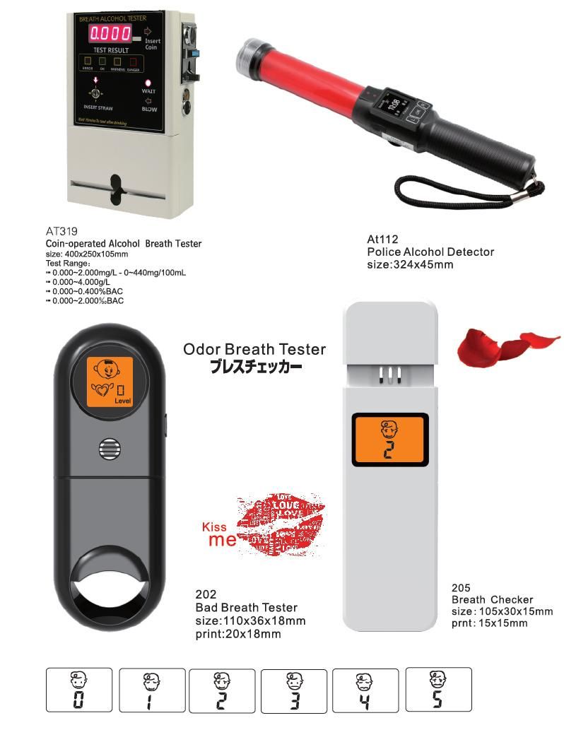 LED Display Digital Portable Breath Personal Breathalyzers Handheld Digital Breathalyzer Breath Alcohol Breathalyzer