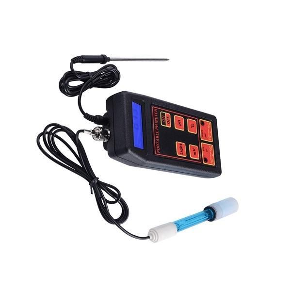 pH-8424 pH Meter, Portable pH Meter Waterproof pH Thermometer, No ORP Electrode