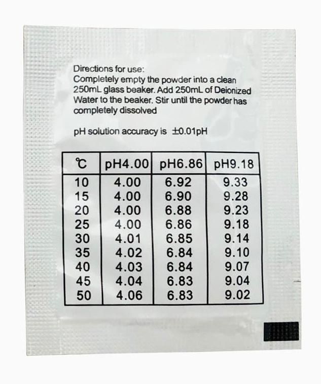 pH Buffer Powder 4.01 6.86 9.18 for pH Test Measure Calibration Solution