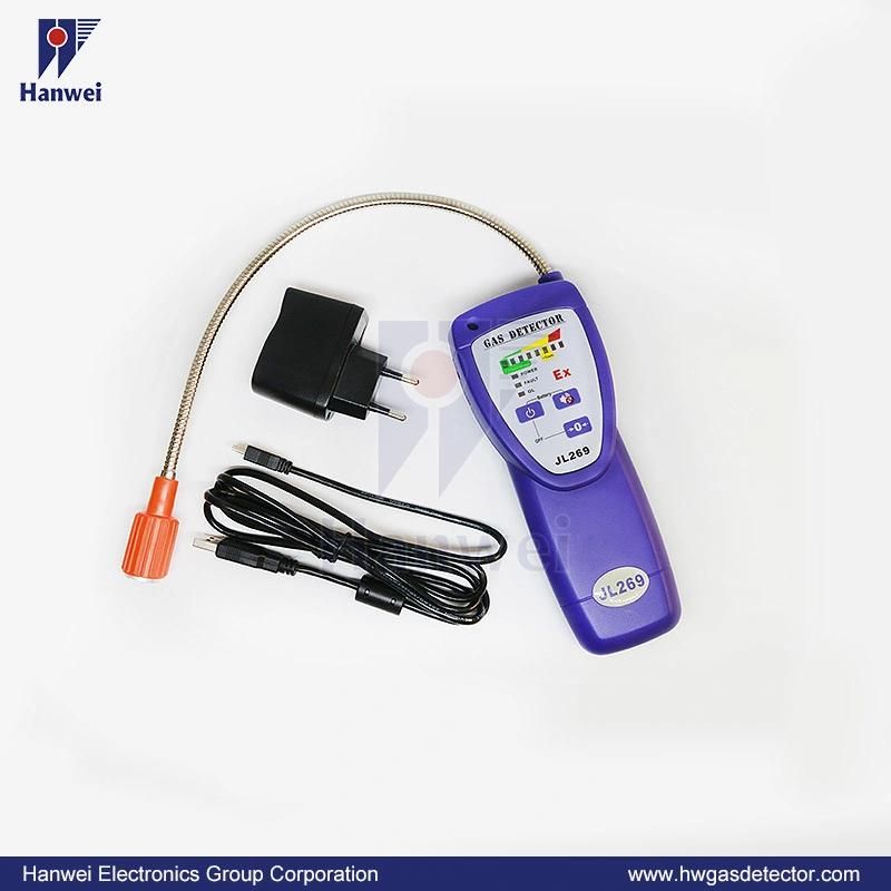 Jl269 Gas Cylinder Leak Inspection Handheld CH4 / C3h8 Gas Detector with Internal Pump and Probe