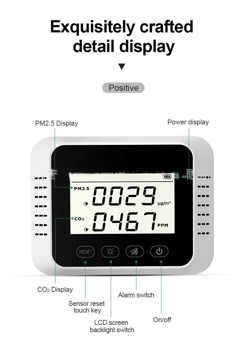 Carbon Dioxide Detector CO2 Meter Ppm Meter Air Quality Analyzer