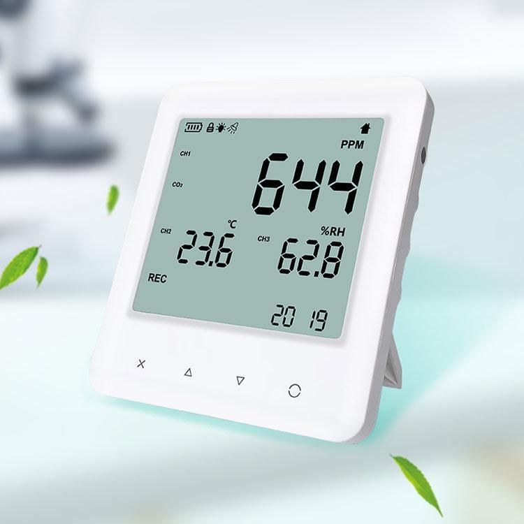 Digital Hygrometer Indoor Thermometer Room Air Quality Monitor Temperature Humidity Gauge Data Logger CO2 Meter