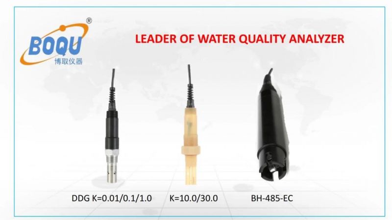 Boqu Ddg-2090 New Design Power 220VAC and with 2 Relays for Sewage Treatment Liquid Conductivity Analyzer