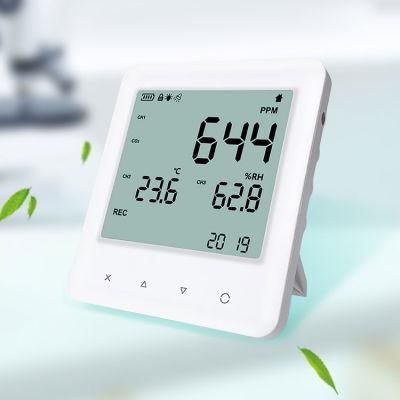 Yowexa Digital Infrared Sensor Measuring Indoor Air Quality CO2 Meter Temperature Humidity Monitor