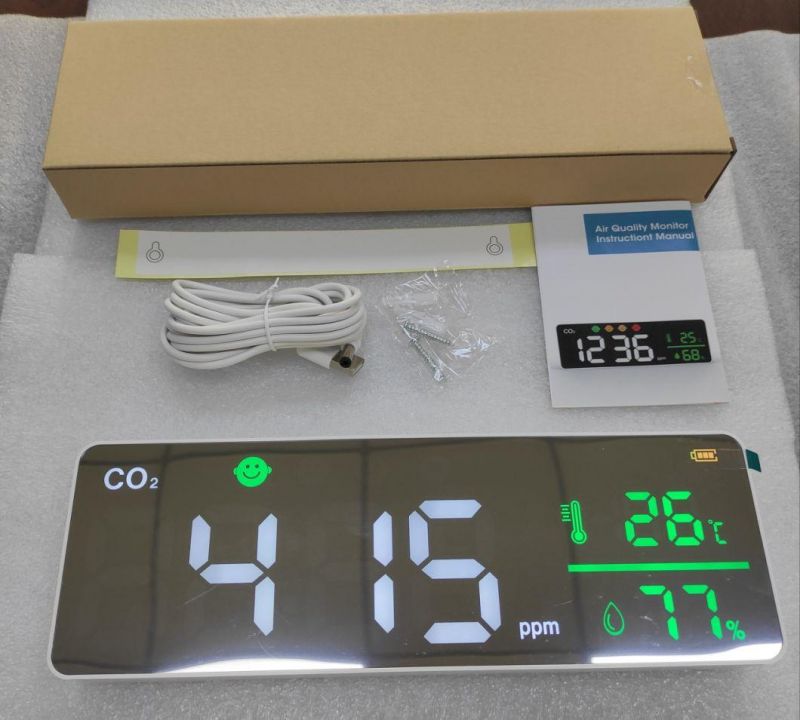 Wall Mount Gas Analyzers CO2 Meter Air Monitor CO2 Detector CO2 Alarm Detector Carbon Dioxide Detector