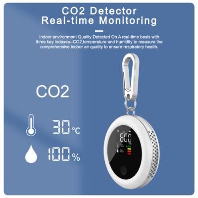 Portable Mini CO2 Meter Indoor Gas Carbon Dioxide Tester CO2 Detector Air Quality Monitor