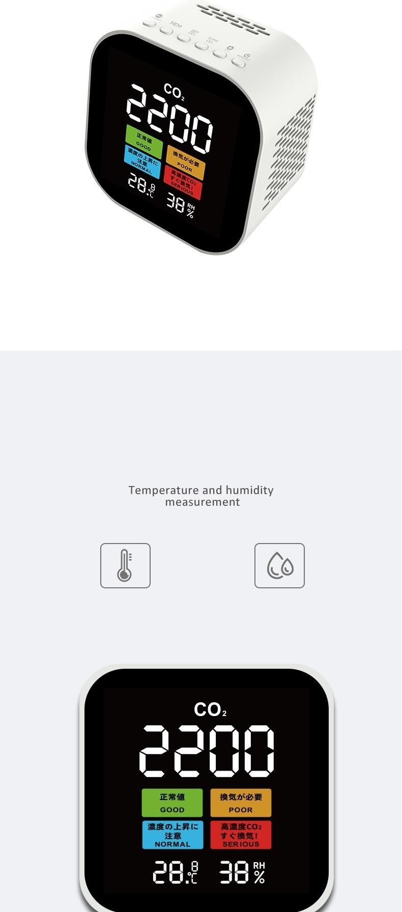 CO2 Temperature Humidity Monitor CO2 Temperature Humidity Sensor Tester CO2 Monitor