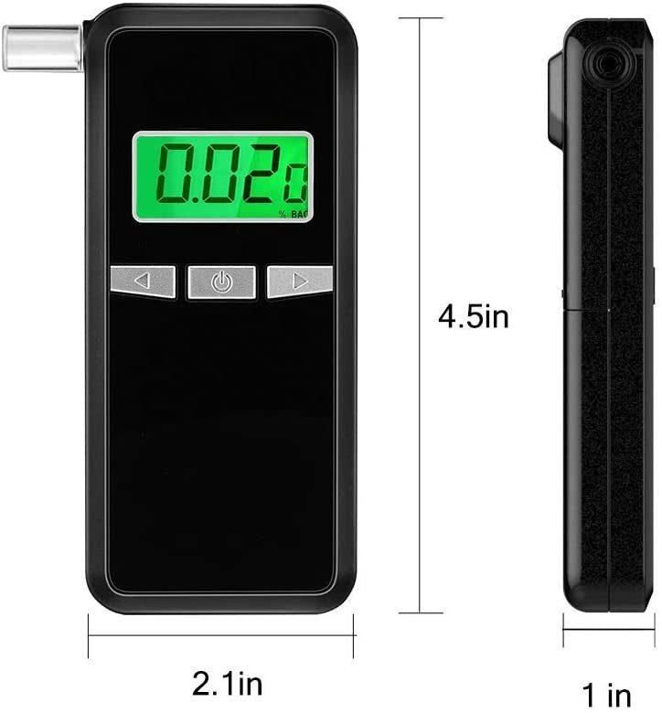 Professional Digital Breath Alcohol Tester Breathalyzer LCD Display with Backlight