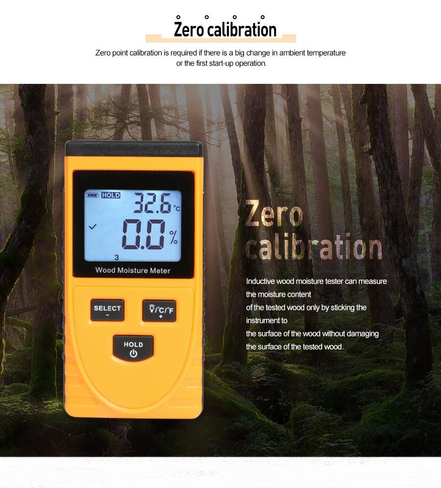 Digital Wood Moisture Meter Humidity Tester Hygrometer Timber Damp Detector