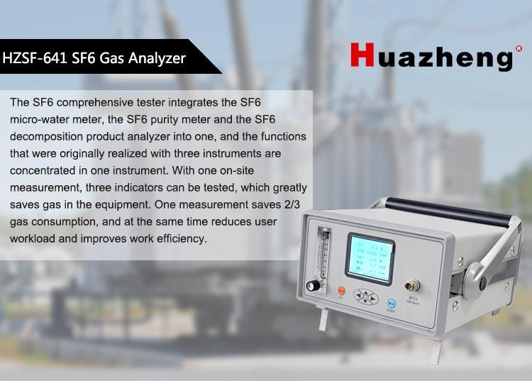 Hzsf-641 Portable Dew Point and Purity Comprehensive Sf6 Gas Analyzer