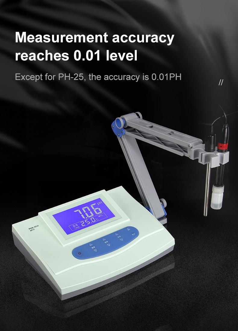 Lab Desktop Benchtop pH Test Meter for Water Bench Waterproof Digital pH Meter