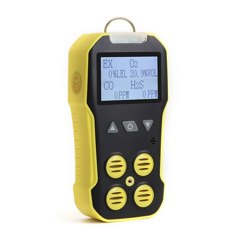 Portable 4 in 1 Gas Detector Four Alarm Methods Three-Proof Connect with Computer Store Data Alarm Detector