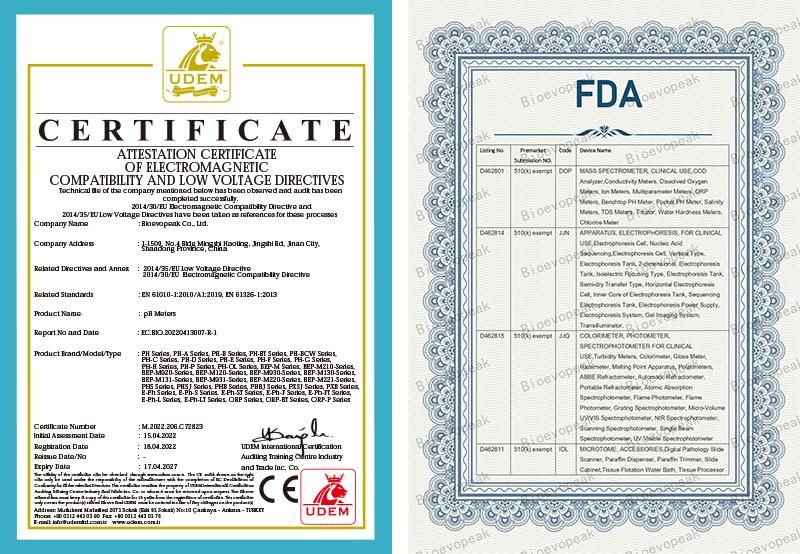 Bioevopeak CE FDA Approved 200 Sets 10 in 1 Portable Multi-Parameter Analyzer/ Water Quality Meter