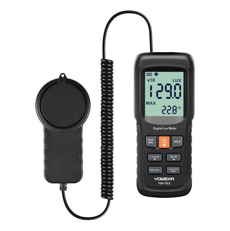 Yw-552 Handheld Ambient Temperature Measurer Digital Illuminance Meter Light Meter
