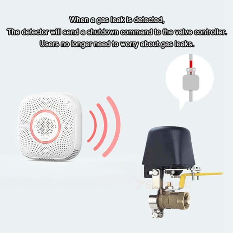 Smart Life Home Kitchen Security APP Control Tuya WiFi Gas Sensor Alarm Natural CH4 Leak Combustible Gas Detector