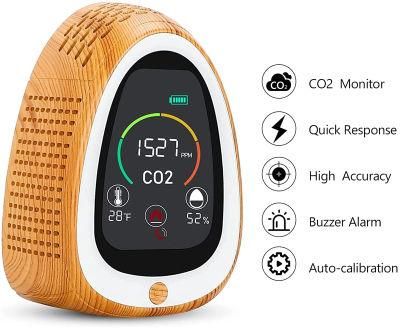 Air Quality Detector Indoor Temperature and Humidity Meter Monitor Tester with Rechargeable Battery Temperature