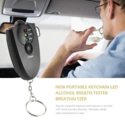 New Portable Keychain LED Alcohol Breath Tester Breathalyzer